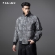 男士 PINLI品立2025秋季 新款 机车风宽松翻领PU茄克外套上衣青年潮