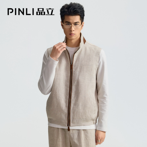 PINLI品立老钱风马甲松弛感背心