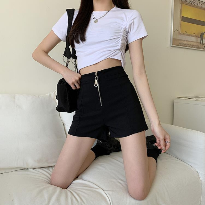 热裤高腰宽松大码显瘦黑色西装2休闲阔腿裤女字夏季20A2胖mm短裤
