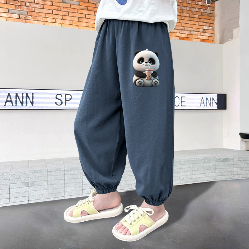 2025新款夏季男童速干裤薄款防蚊裤中大童洋气百搭儿童夏天束脚裤