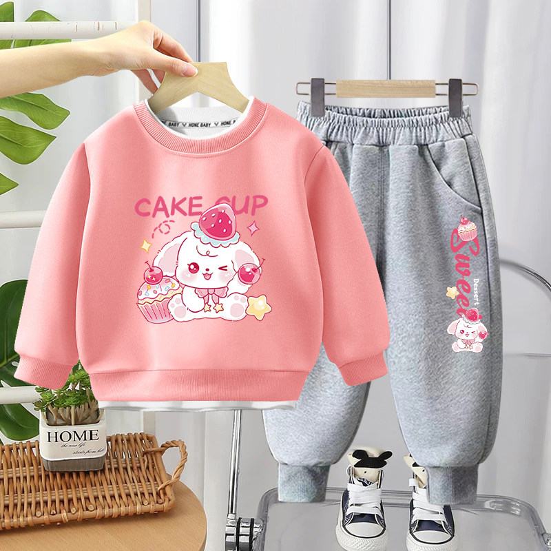 女童装时髦套装洋气春秋儿童运动卫衣女宝宝衣服韩系童装2025春款