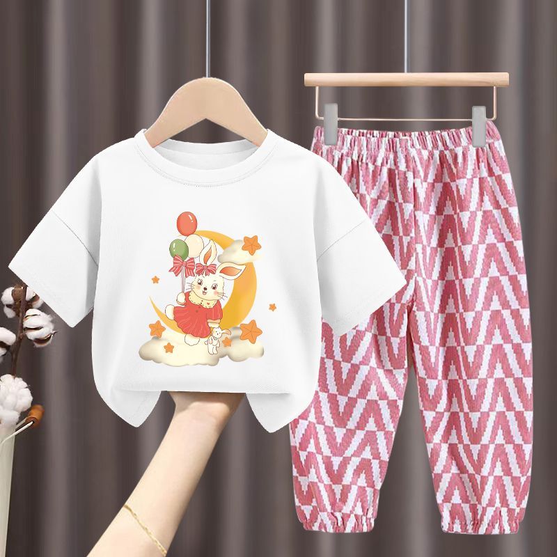 女童防蚊裤套装夏宝宝夏