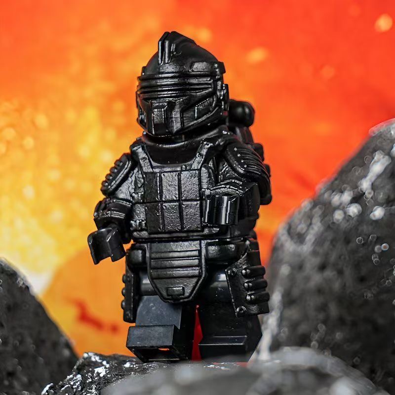 地铁逃7级套和平精英七级甲可拆卸积木人仔拼装构建积木玩具男孩