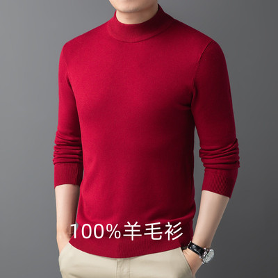 半高领针织衫男中厚款毛衣