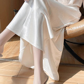 2026夏季 醋酸缎面真丝半身裙女宽松百搭裙子纯色休闲显瘦外搭 新款