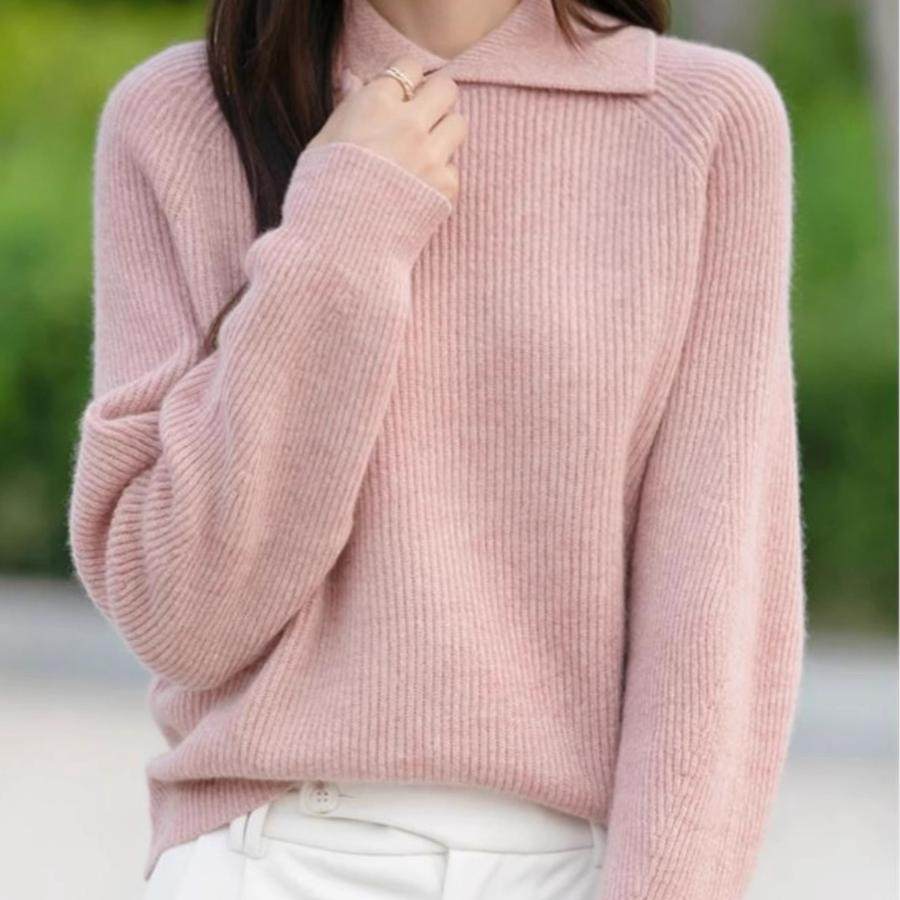 重磅休闲法式翻领毛衣女2025冬季加厚保暖针织打底衫宽松外穿上衣,女装/女士精品,毛针织衫,淘宝优惠券,粉丝福利购,淘宝优惠卷