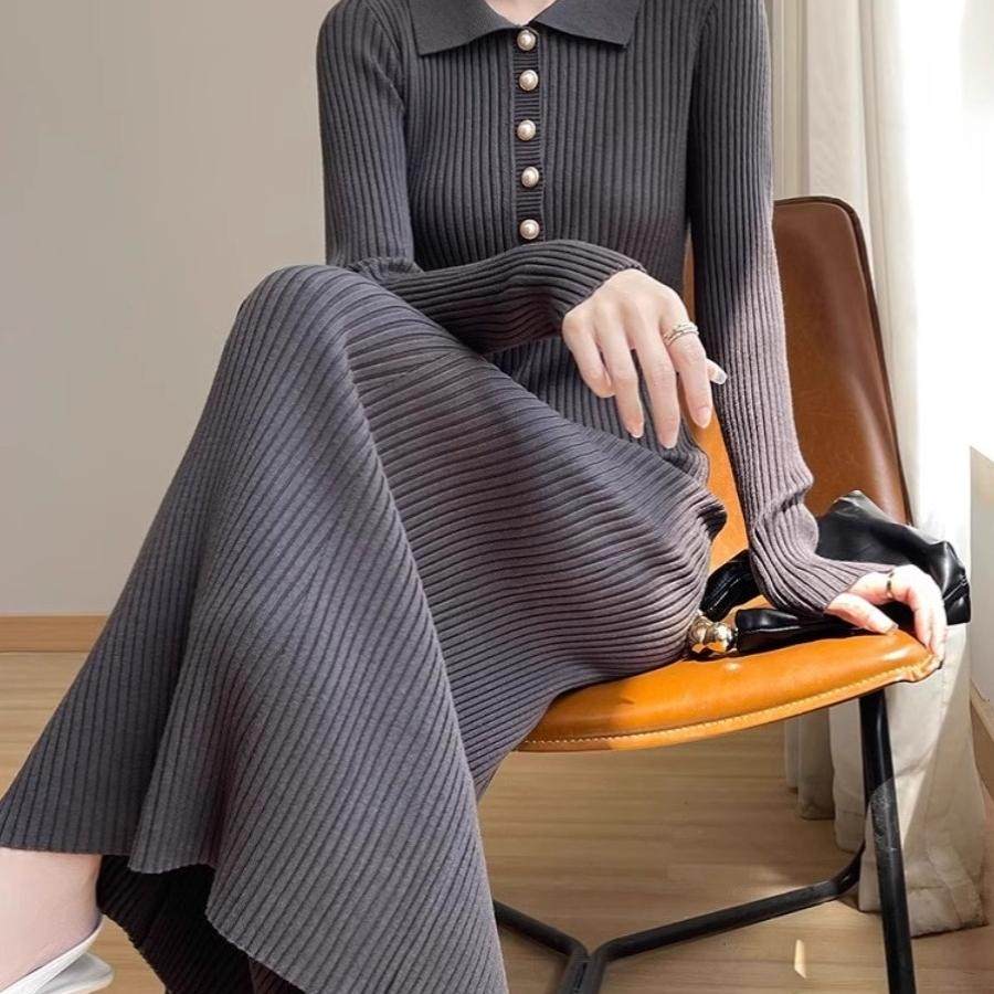 法式初恋茶歇裙收腰显瘦针织连衣裙女冬季名媛气质毛衣裙A字裙子,女装/女士精品,连衣裙,淘宝优惠券,粉丝福利购,淘宝优惠卷