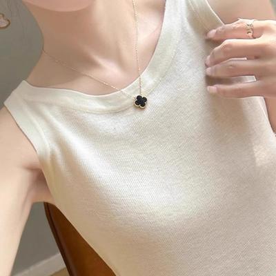 高级美！圆领吊带背心女内搭春季针织衫薄款2025新款修身打底上衣