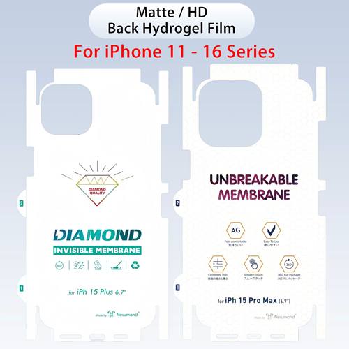 1 - 2 Pcs Back Hydrogel Film Matte / HD For iPhone 16 Plus 1