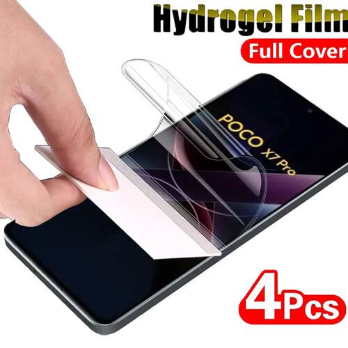 4PCS Hydrogel Film For POCO X7 Pro F6 X6 M6 X4 X5 M3 M4 5G X