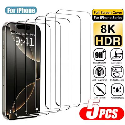 1-5PCS Screen Protector For iPhone 16 17 Pro Max Air 13 11 1