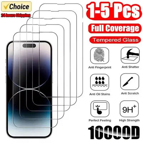 1-5Pcs  Screen Protector Tempered Glass For iPhone X XS XR 1