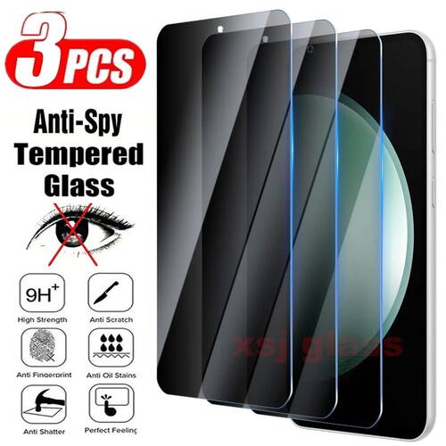 3Pcs 9H Anti-Spy Tempered Glass For Samsung Galaxy S23 FE 5G