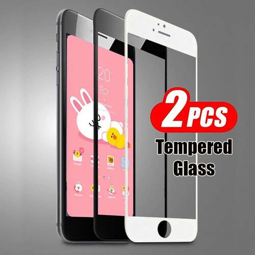 2Pcs Tempered Glass Film For iPhone 7 8 Plus SE 2020 2022 Sc