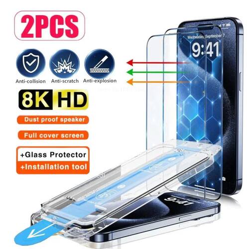 2PCS One-click Dust free Installation HD Screen Protector Fo