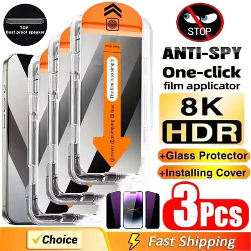 3Pcs Dust Free Installation Privacy Screen Protector for IPh