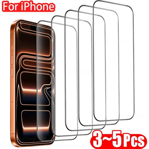3-5Pcs HD Glass Screen Protector For 17 16 15 14 13 12 11 Pr