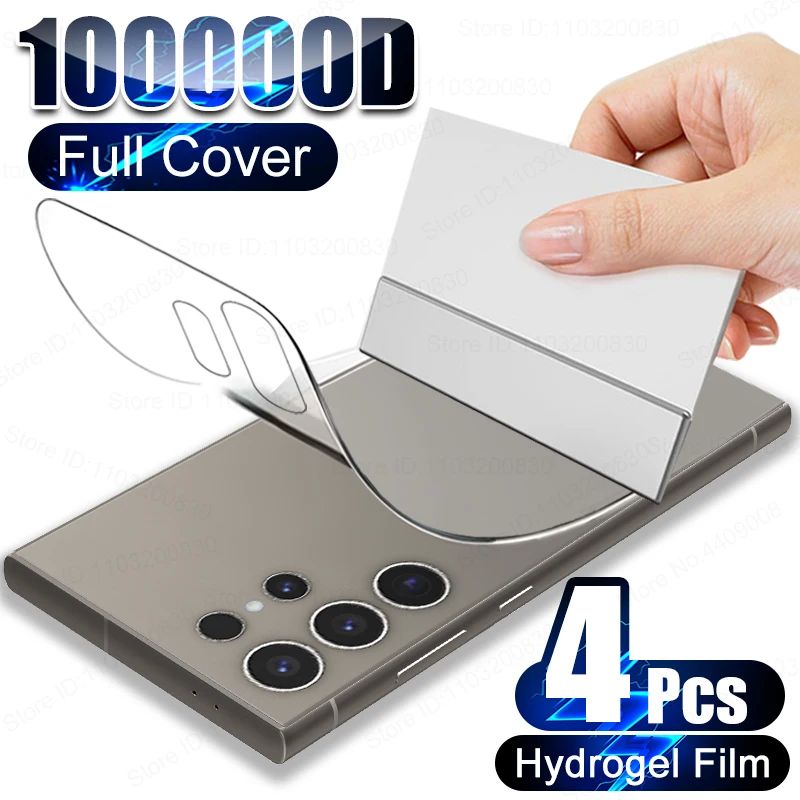 4Pcs Screen Protector Back Hydrogel Film For Samsung Galaxy