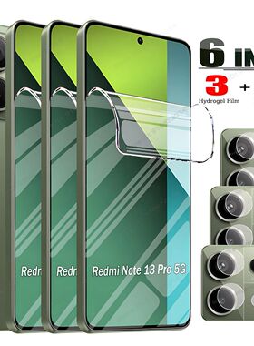 6IN1 Hydrogel Film For Xiaomi Redmi Note 13 14 12 11 Pro Plu