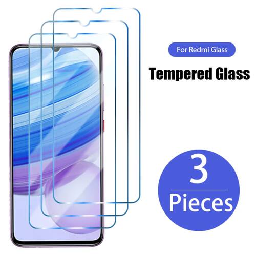 3PCS Protective Glass For Xiaomi Redmi Note 9 8 7 Pro 9S 9T