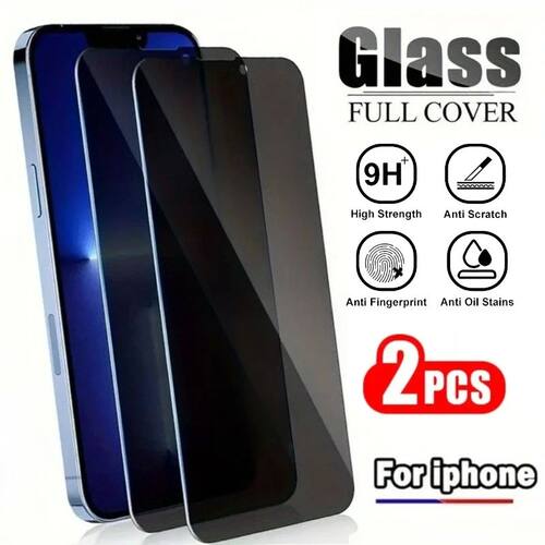 2Pcs Privacy Full Screen Protector for iPhone 17 16 15 Pro M