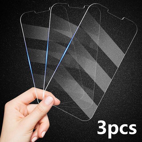 3pcs Tempered Glass for Iphone 6 X XR 11 Pro Max 12 13 Scree