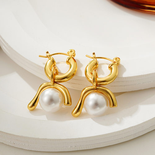 Special For Exaggerated Large Earrings Natural Pearl Ear Jew