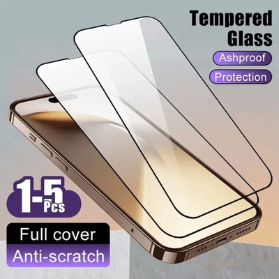 1-5pcs Full Cover Phone Screen Protector For iPhone 17 16  Tempered Glass Smartphone Protective Film