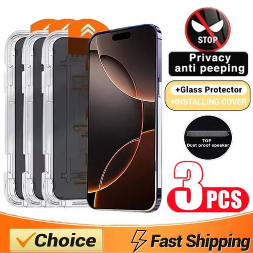 3Pcs Oleophobic Coating Dust Free Installation Privacy Scree