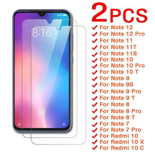 2PCS Tempered Glass For Xiaomi Redmi 10 10X 9 5G Screen Prot