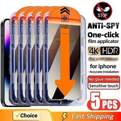 Dust Free Privacy Screen Protector For iPhone 16 17 15 14 11