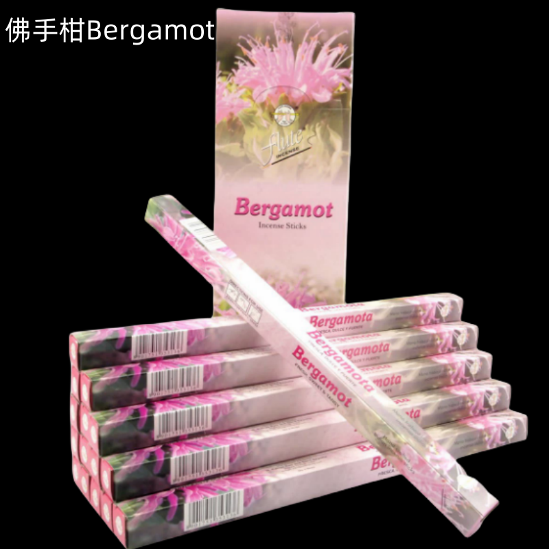 印度Flute品牌Bergamota佛手柑线香清香型水果香室内熏香满屋留香