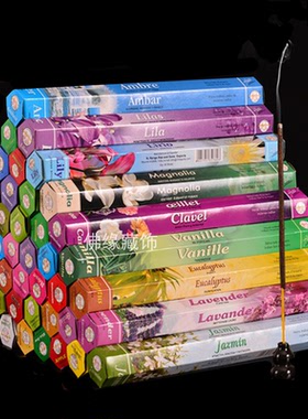 3印度香Flute财源广进室内薰香线香清香檀香安神香净化空气除异味