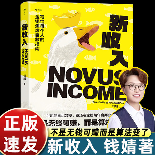 正版现货 新收入 钱婧著 写给每个人的金钱焦虑自救指南 经典案例新媒体流量IP摆摊创业搞钱 自我成长职场励志大众书籍