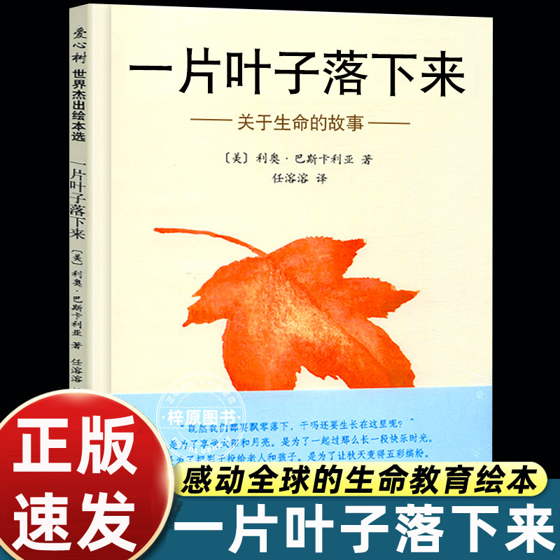 一片叶子落下来关于生命的故事 3-6岁儿童书籍图画书正版幼儿早教故事绘本亲子启蒙漫画绘本推荐书幼儿园小中大班绘本