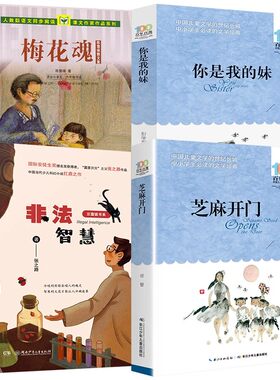 正版包邮全套4册 梅花魂 芝麻开门书祁智 非法智慧张之路 你是我的妹 小学生四五六年级课外书读人教版语文阅读儿童文学书籍