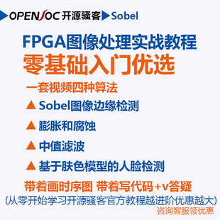 开源骚客 FPGA图像处理教程 Sobel 边缘检测 人脸检测  FPGA视频
