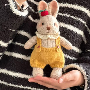 手工diy编织棒针玩偶毛线羊毛线材料包自制可爱兔子送情侣礼物