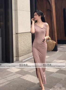 lin网红抖音同款性感修身开衩