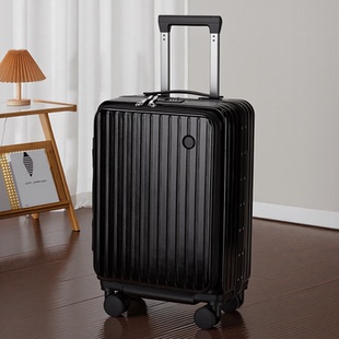 黑色可坐人上翻盖1比9开深仓拉链拉杆行李箱20寸24一九结实耐用26