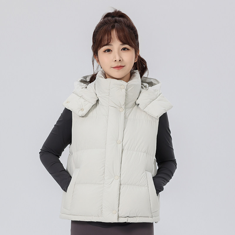 【元旦限时价活动】新国标90白鸭绒泡芙羽绒马甲羽绒服25143