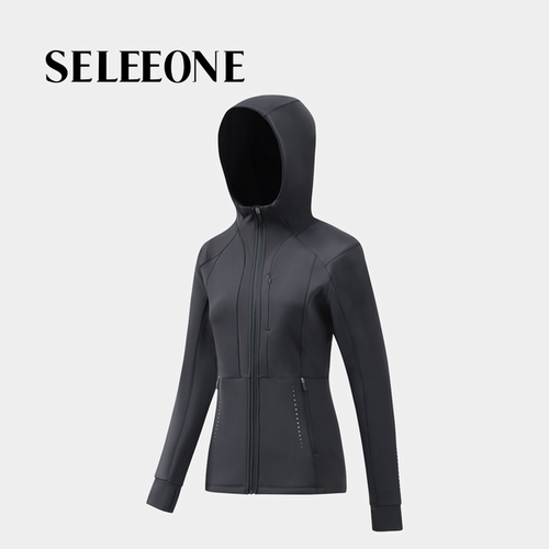 seleeone【限时活动】原单多功能加绒显瘦连帽冬季瑜伽运动夹克