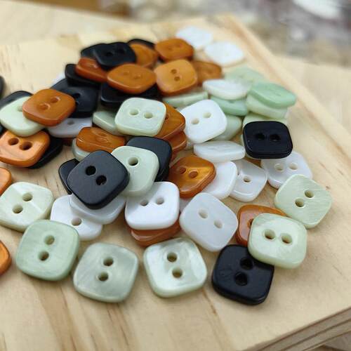 手工DIY辅料纽扣两孔小方型扣子