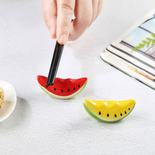高颜值ins风西瓜陶瓷筷子架