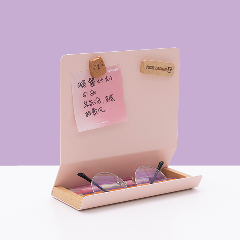 MOZI磁吸记事板桌面留言板小白板