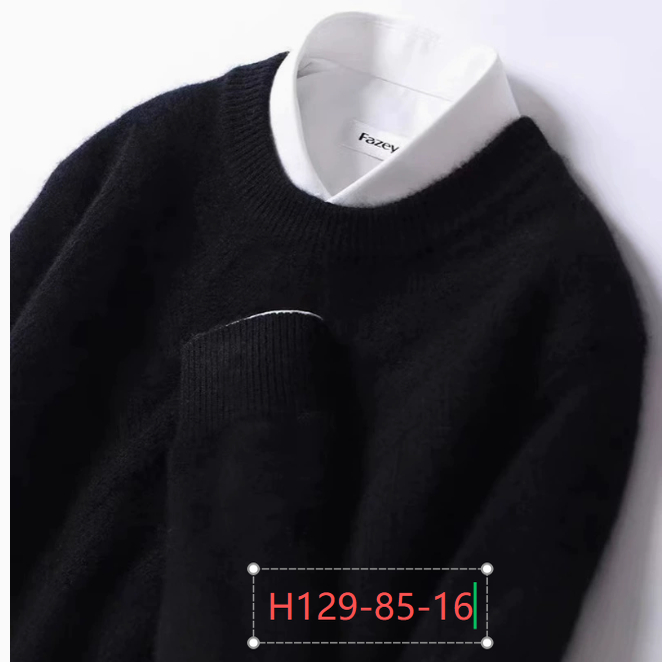 SPY尚品雅 H129-85-16 羊毛衫男士圆领套头席编加厚毛衣轻奢针织