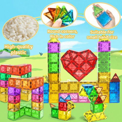 彩窗磁力片磁吸积木儿童益智玩具