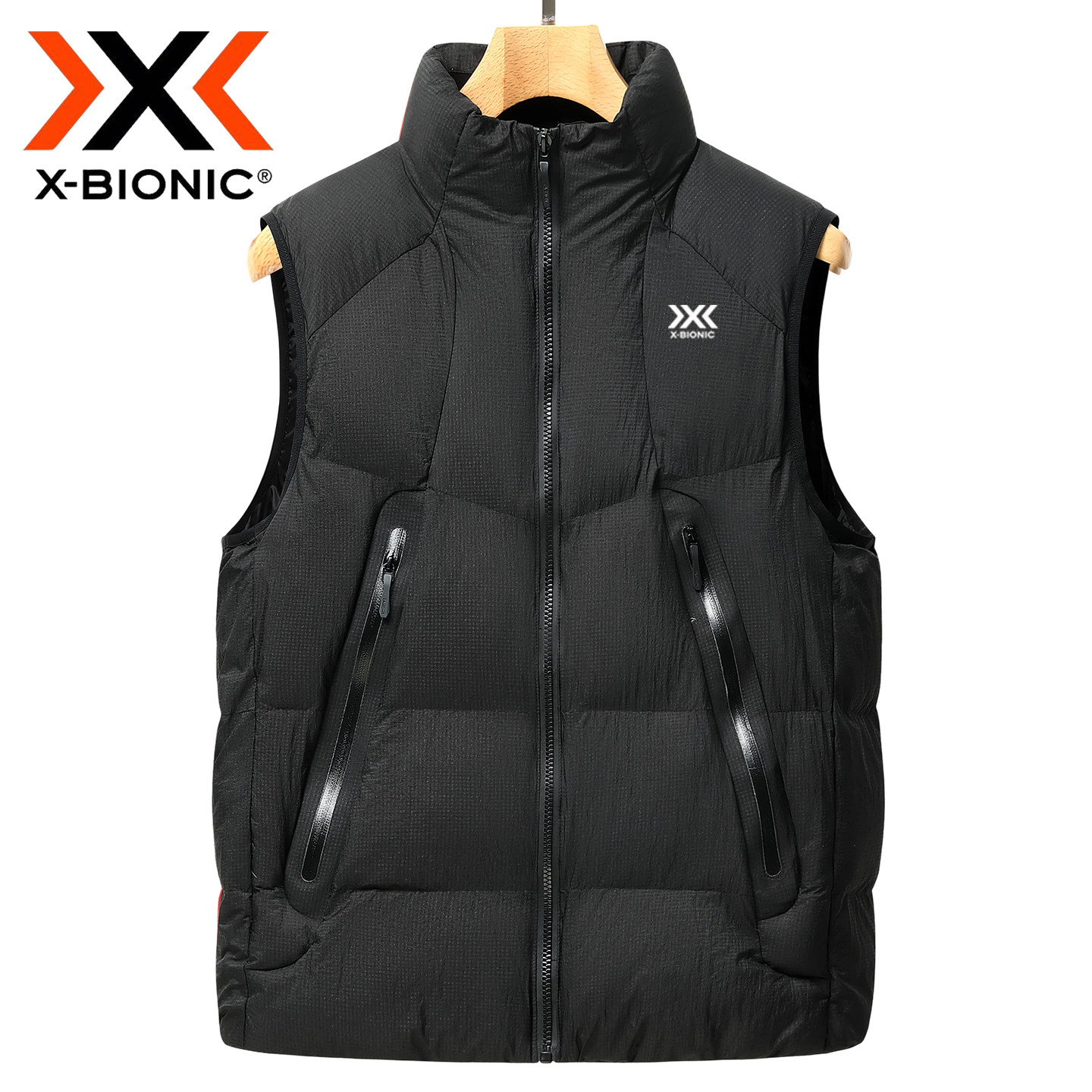 奥莱撤柜 XBIONIC户外运动立领拉链马甲男加厚保暖轻量科技棉背心