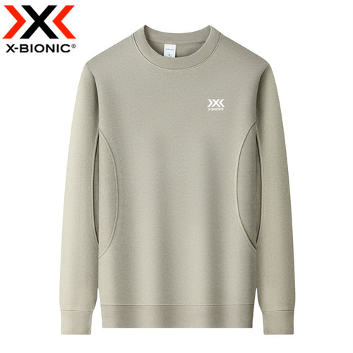 X-BIONIC男圆领磨毛云感棉卫衣
