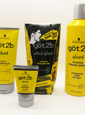 哑光造型发膏 假发真发 Glued钉客防水定造型发胶/膏/喷雾